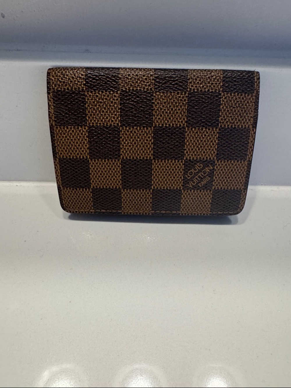 Authentic Louis Vuitton Damier Ebene Card Holder